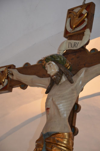 Senmiddalderligt krucifiks ca 1500 i Stenløse kirke © Kulturhistorier