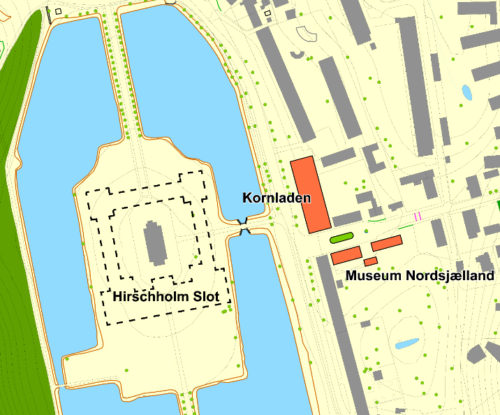 Plan over Slotsøen og et fremtidige Struensee Museeum © Museum Nordsjælland 2017