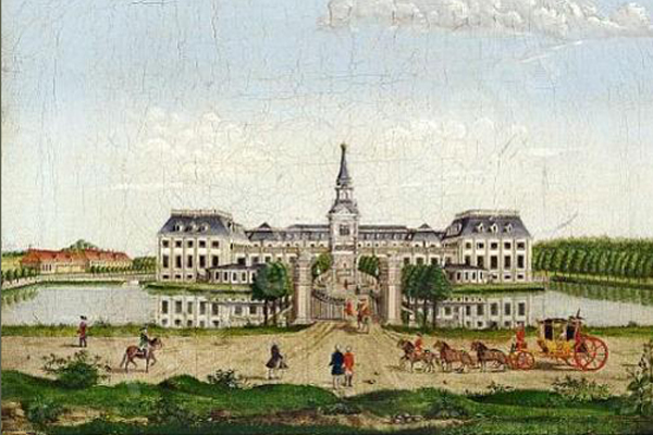 Hørsholm Slot c. 1800. Af Georg Christian von Lind. Kilde: pinterest
