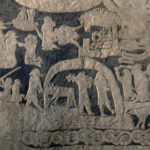 Thor og Hymer på fisketur. Fra en gotlandsk billedsten. Nu i Stockholms Nationalmuseum. Kilde: Wikipedia