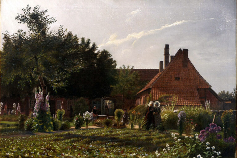 Bedstemors Have. Af Christian Zahrtman. Bornholms Museum. Kilde: Google Art Project