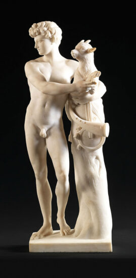 Faun med gedekid (Faune au chevreau). Marmor. Original på Musée Cognacq-Jay, Paris. Foto: Wikipedia/ Alain.R.Truong
