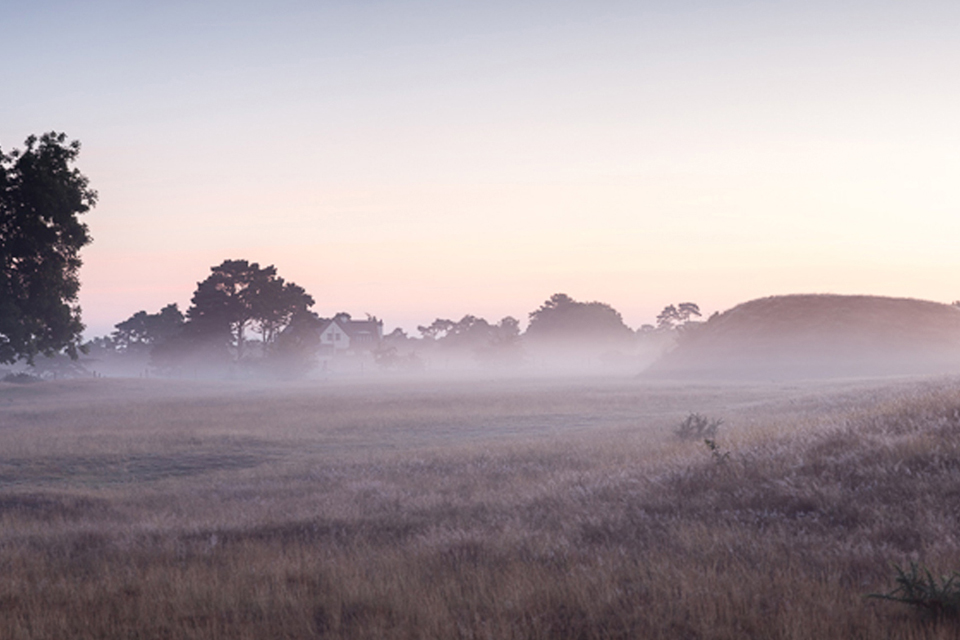 Sutton-Hoo-on a frosty morning in winter