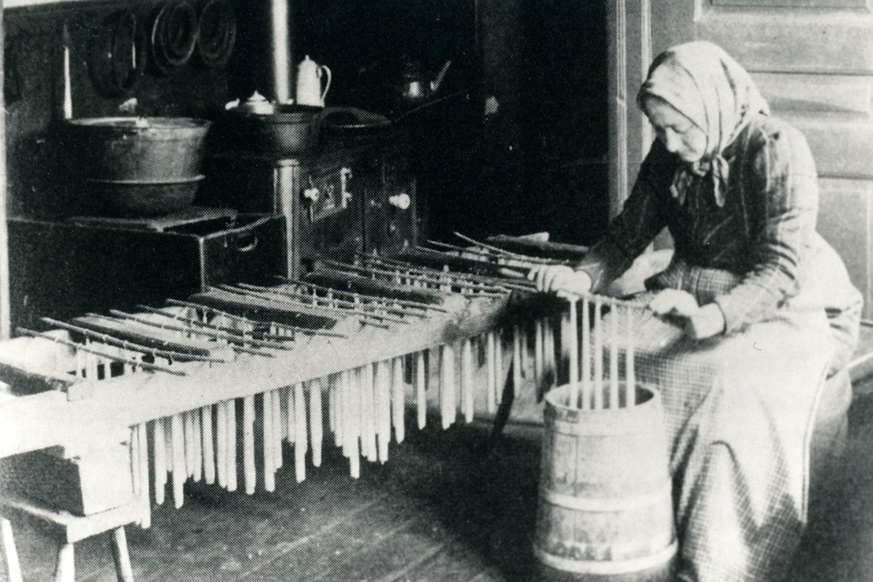 Lysestøbning i Klint 1915. Kilde arkiv.dk