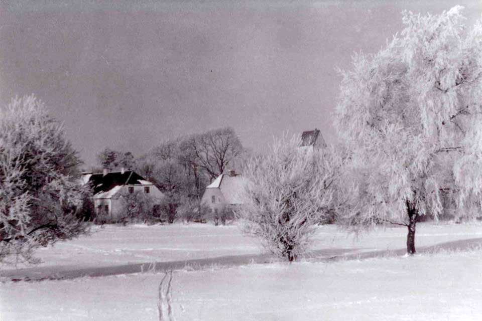 Vinter ved Blicher's Præstegaard i Spentrup © Purhus Lokalarkiv