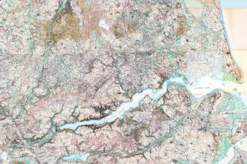 Mariager Fjord. Kilde: Topografisk Maalebordblad 1842 -1899 © Styrelsen for dataforsikring og infrastruktur